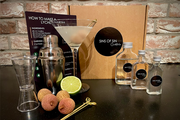 Cocktailbox lychee martini starterspakket